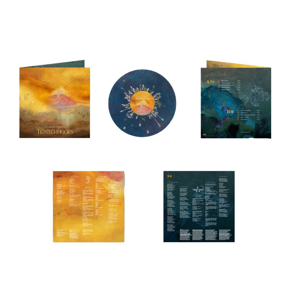 SIGNED, HANDNUMBERED TENTERHOOKS “AU REVOIR RESERVOIR” EXCLUSIVE – BLUE SPLATTER LP