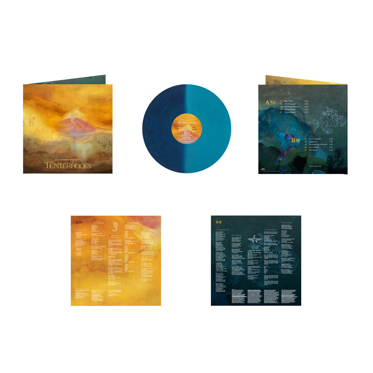 SIGNED, NUMBERED TENTERHOOKS “WAKEY WAKEY” EXCLUSIVE – BLUE AND BRIGHT BLUE HALF AND HALF LP