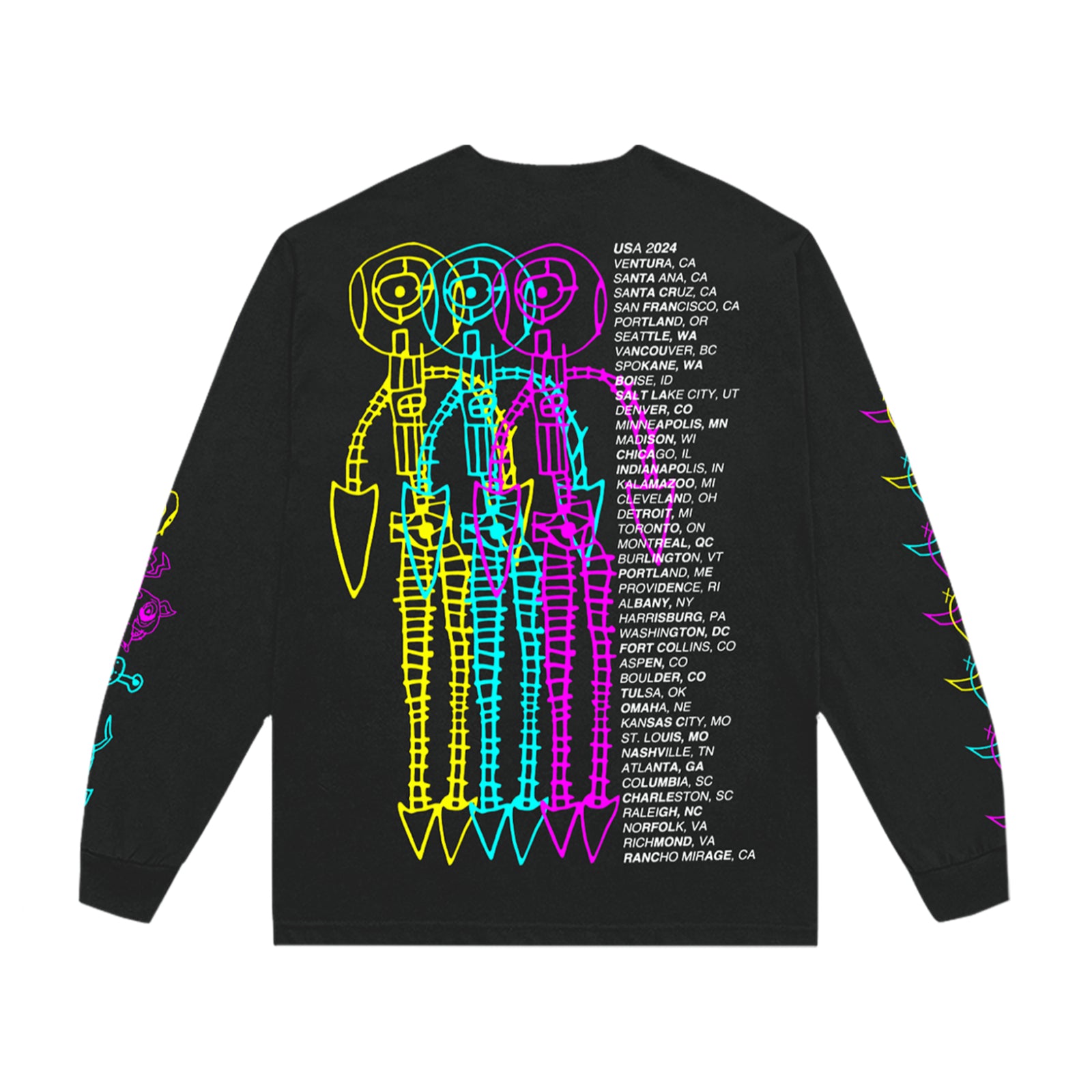 Silversun Pickups Tricolor Creature Longsleeve T-Shirt