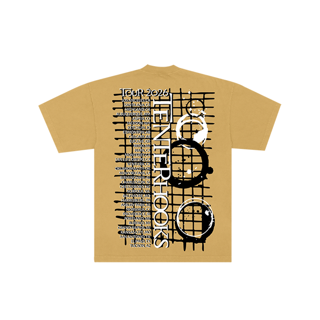 Silversun Pickups Mustard 2026 Tour T-Shirt with tour stops on back